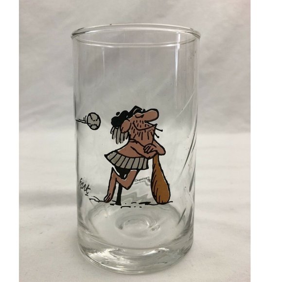 B.C. Wiley Arbys BC Ice Age Collector Series Glass 1981 Johnny Hart Caveman - Picture 1 of 3